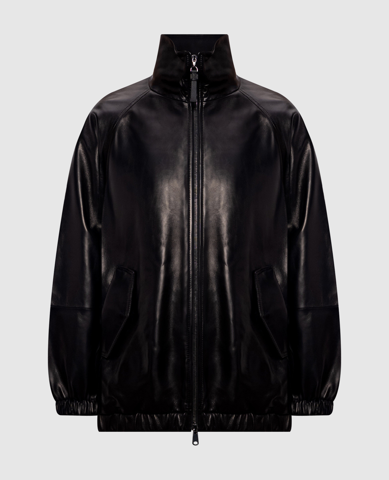 Black leather jacket