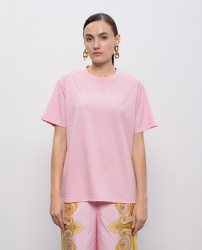 Versace Pink T-shirt with logo 10231891A17209
