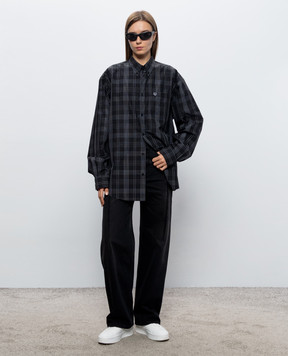 Vetements Black checkered shirt MH27SH059BCw