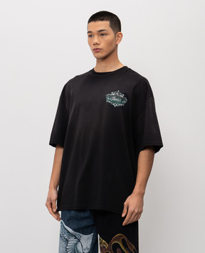 AMIRI Black T-shirt with vintage effect AMTOJR1058