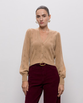 Twinset Brown cashmere cardigan 262TP3023