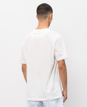 Vilebrequin White Titan T-shirt with embroidered emblem TTNU0P00