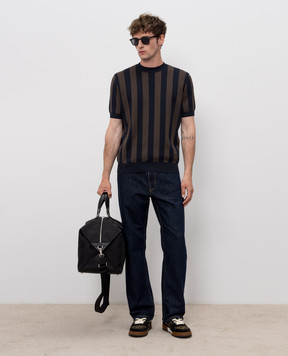 Fendi Striped silk T-shirt FZY443AY3U