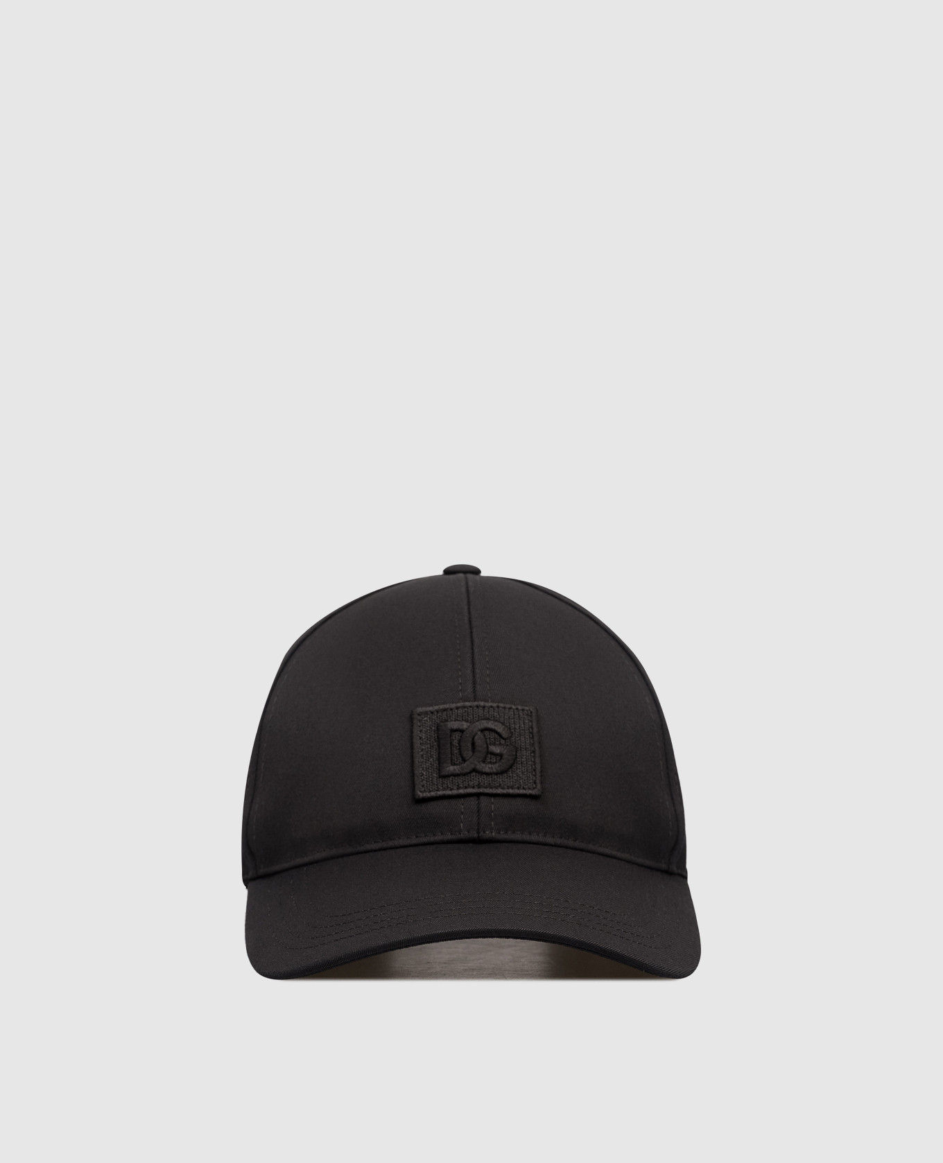 

Black cap with monogram logo patch Dolce&Gabbana
