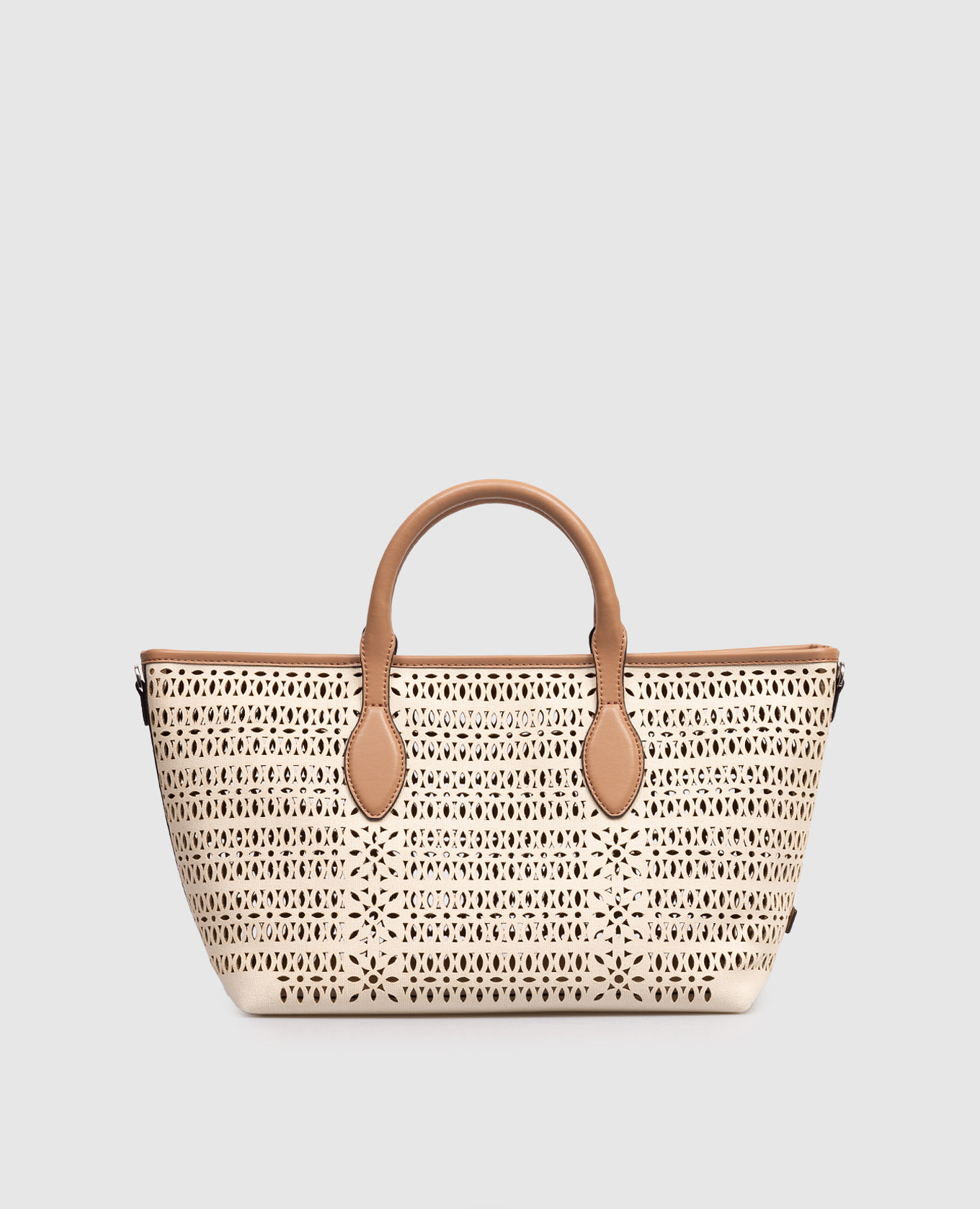 

Beige bag with perforation Gianni Chiarini