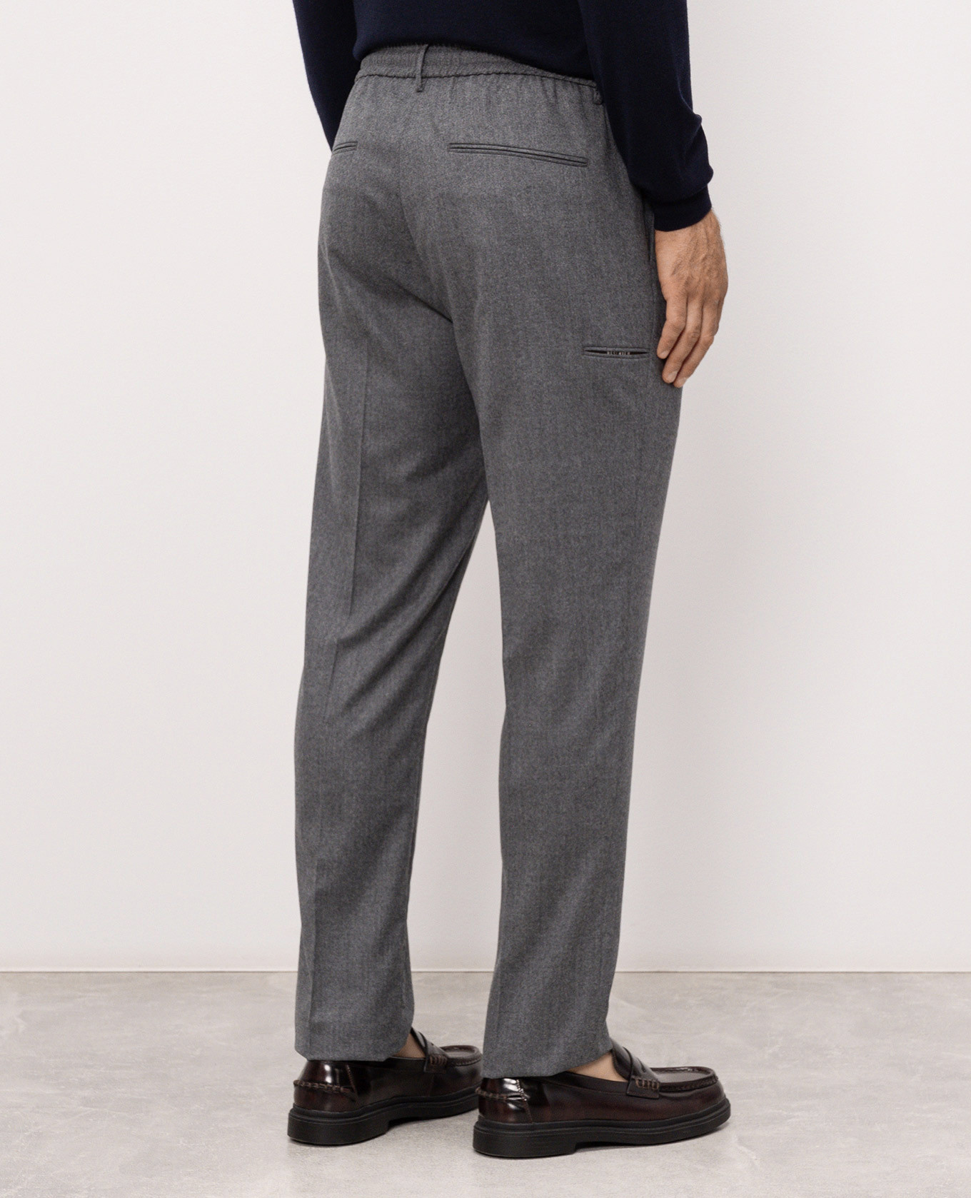 Dark gray wool pants Peserico 4