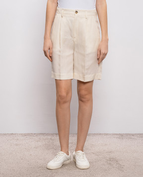 Woolrich Ivory linen Bermuda shorts CFWWSH2005FRUT3043