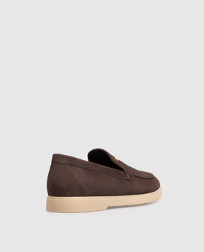 Stefano Ricci Brown suede loafers UC62G2318SDP