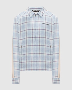 Palm Angels Blue checked shirt jacket PMES04ES26FAB001