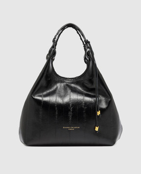 Gianni Chiarini Dua black glossy leather tote bag BS12680EELPSLY