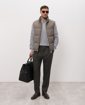 Brunello Cucinelli Dark green wool pants M038PE1710
