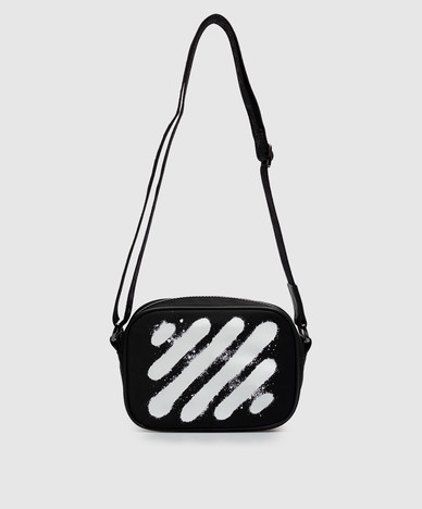 Black Diag Spray print bag