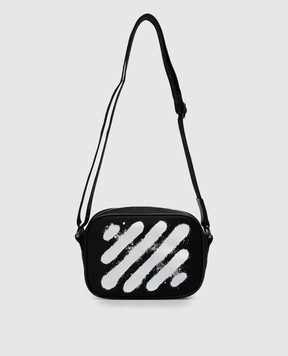 Off-White Black Diag Spray print bag OWMNQ18F26FB01