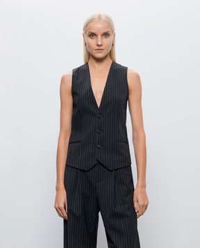Maison Margiela MM6 Striped wool vest S62FB0089MTN199