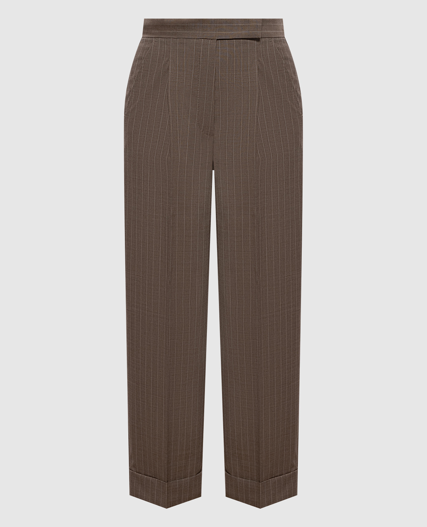 

MXMMANETTA brown striped wool high-rise pants Max Mara