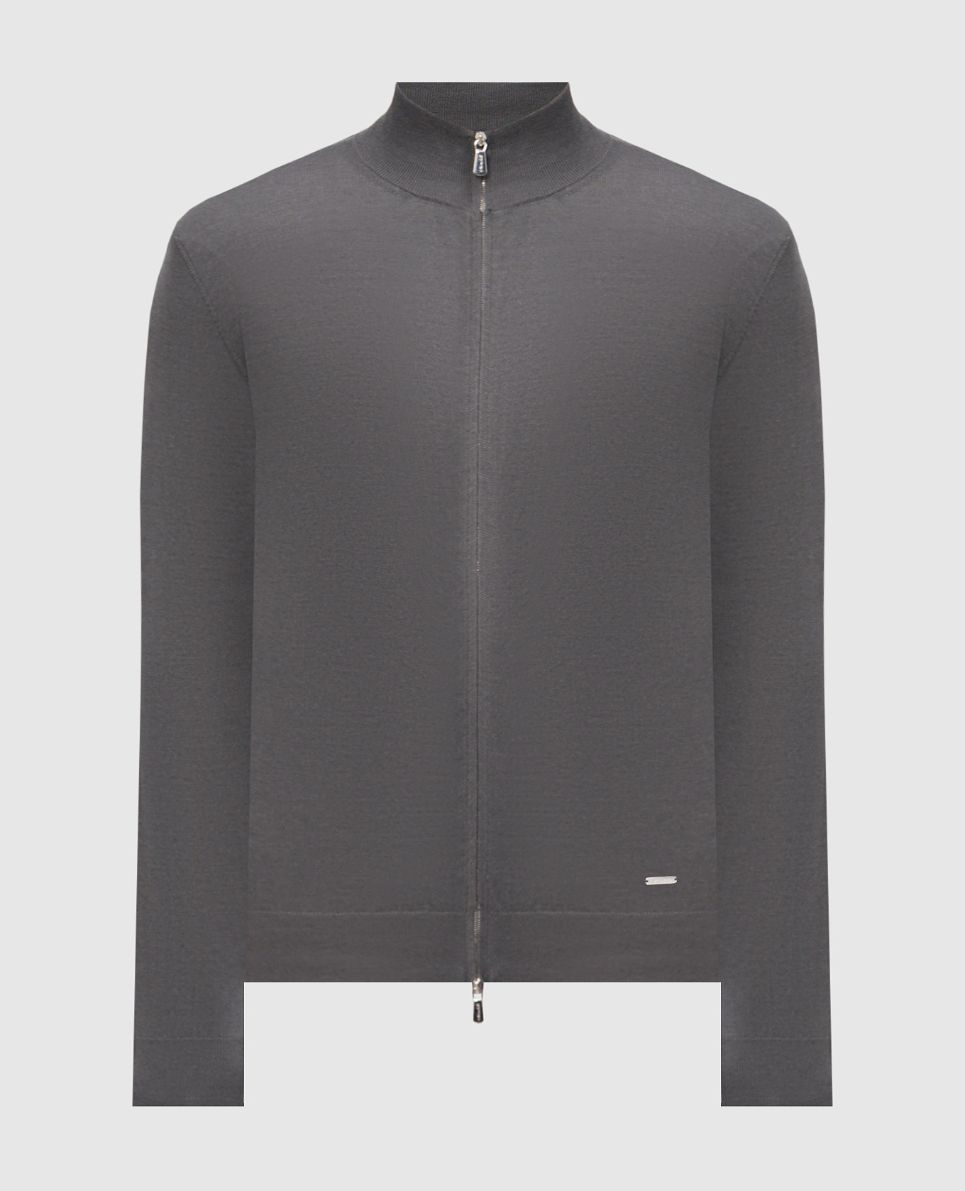 Gray cardigan with silk