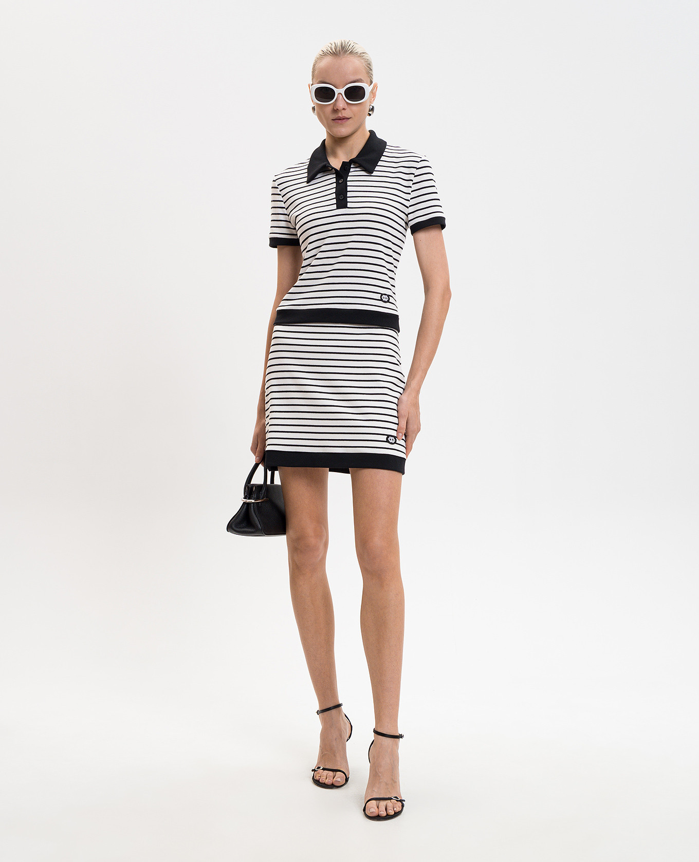 White striped mini skirt Simkhai 2