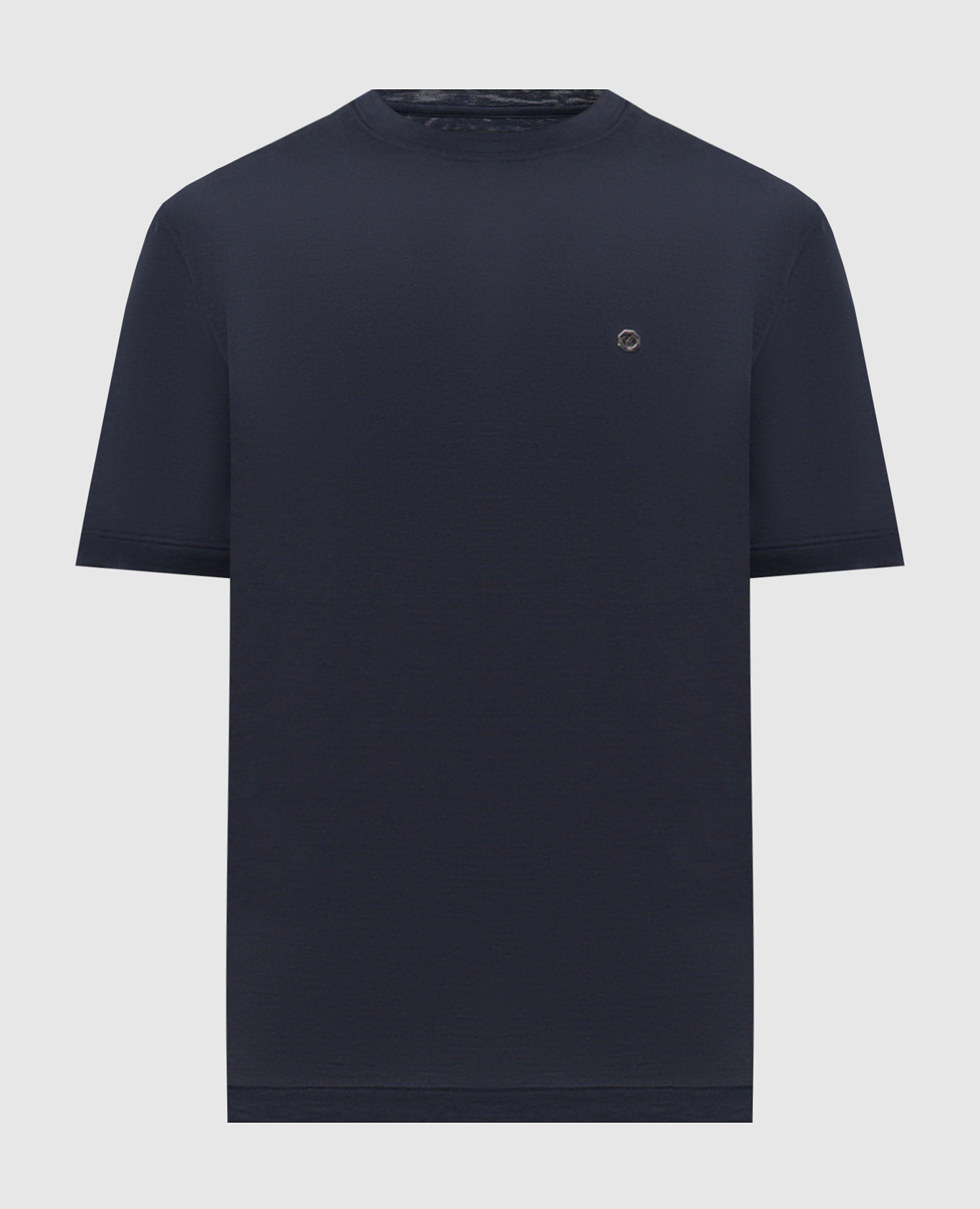 Blue silk t-shirt