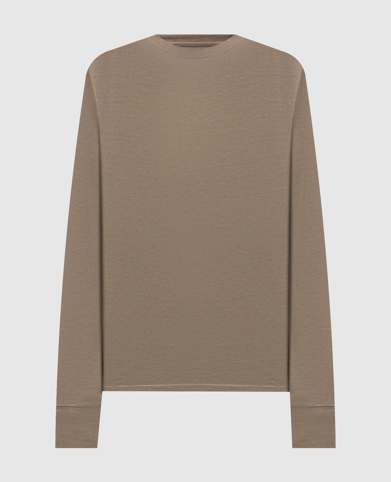 Khaki long sleeve shirt with monogram