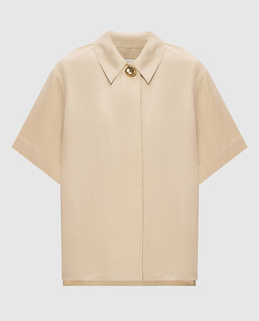JOSEPH Beige Volume shirt with linen JF009741