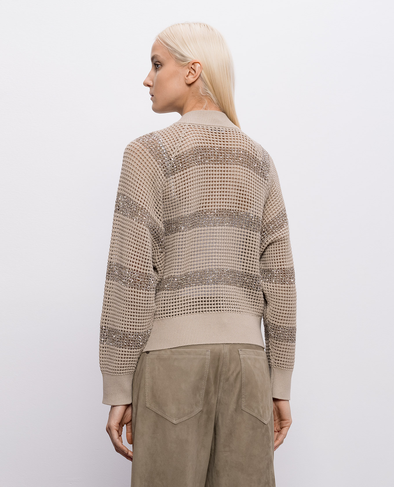 

Beige cardigan with sequins Brunello Cucinelli