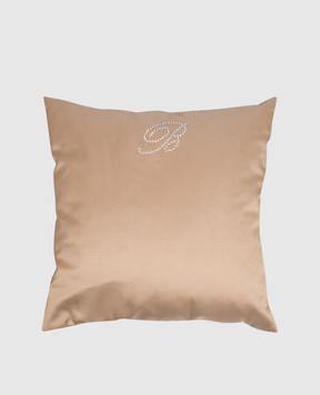 Blumarine Home Beige decorative pillow with crystals 42x42 H0000220082