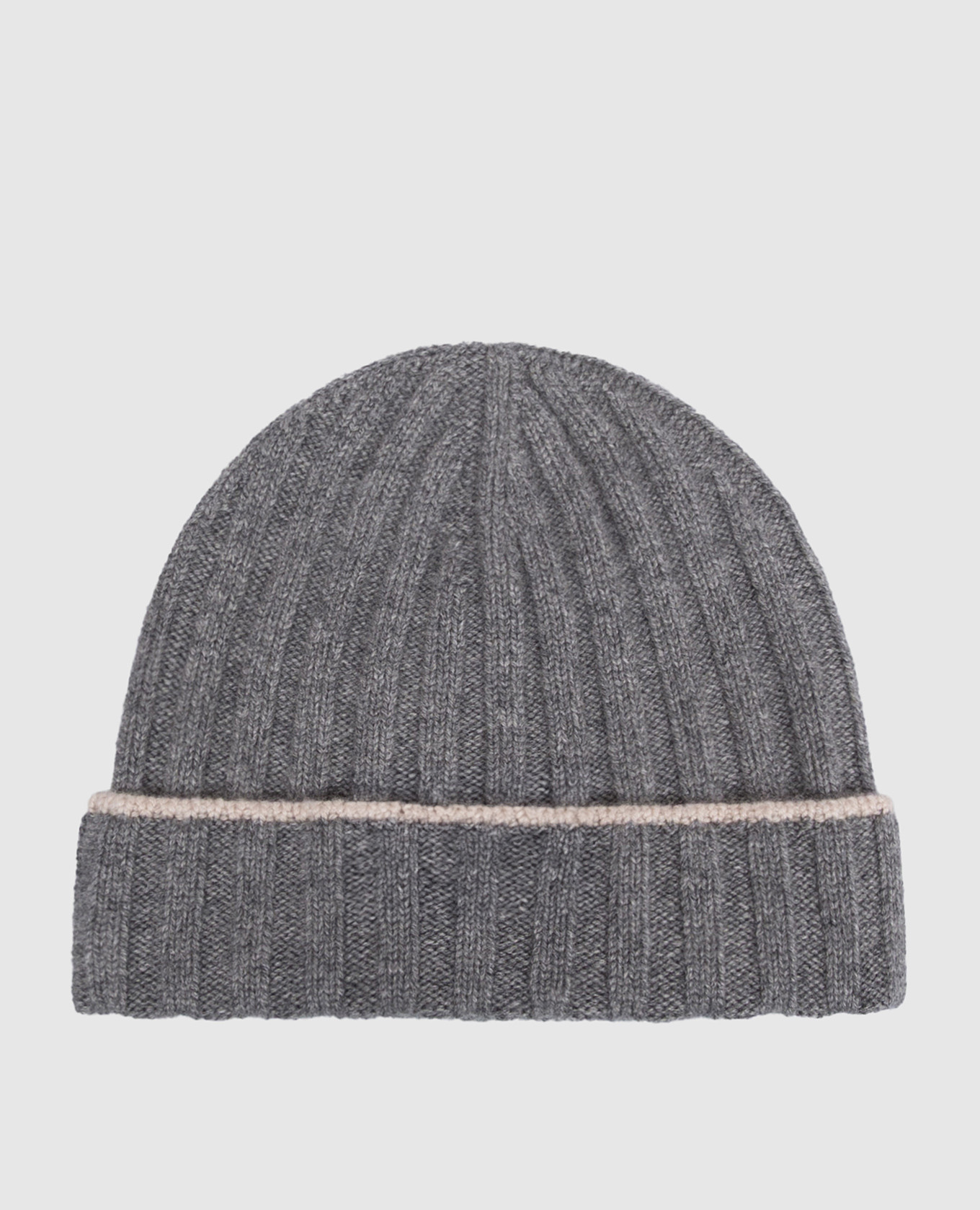 Gray cashmere hat