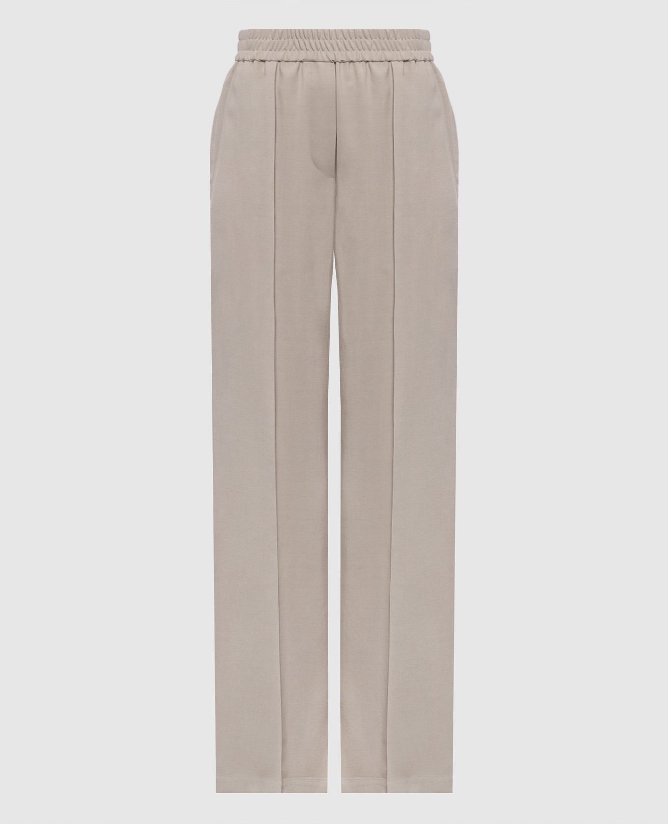 Beige wool pants