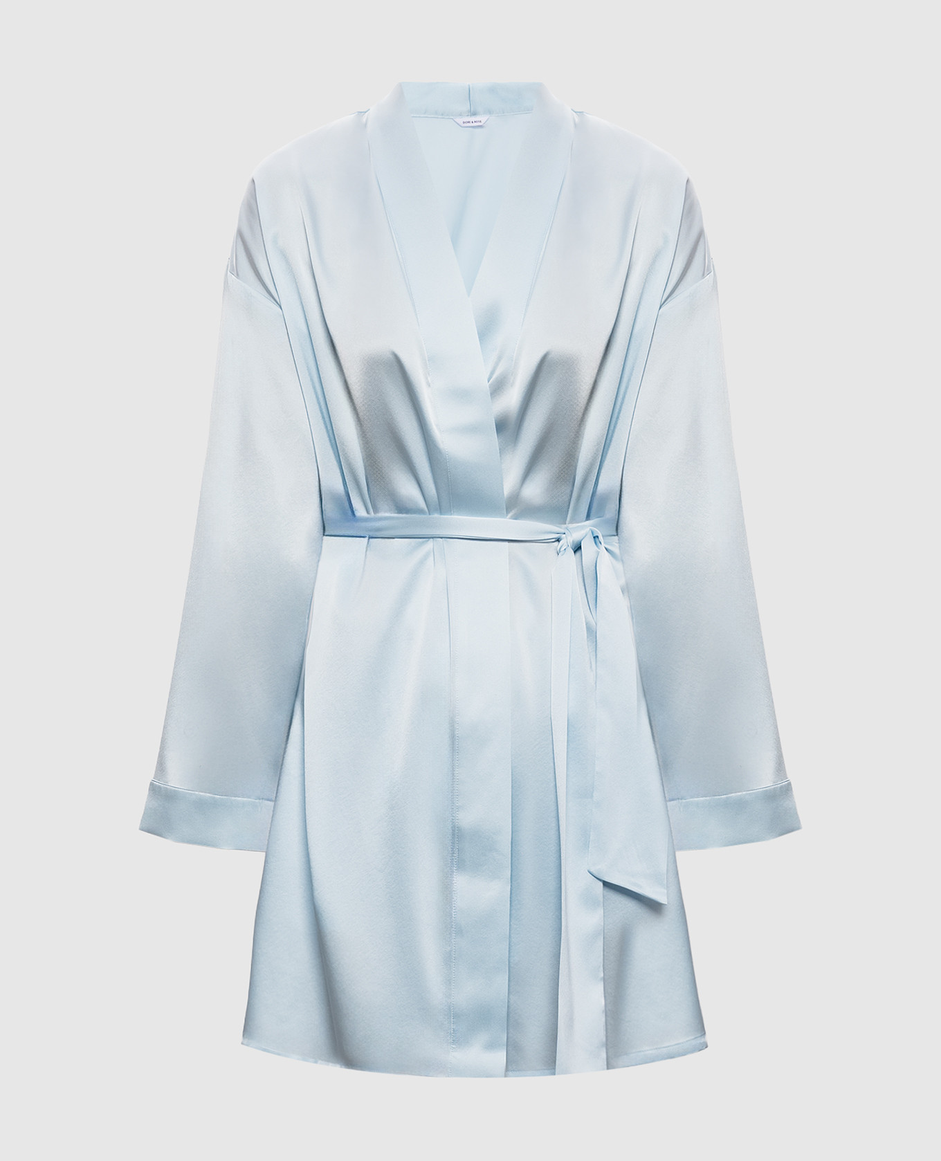 Blue silk robe