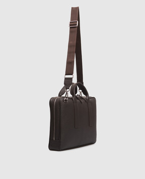 Enrico Mandelli Brown leather briefcase 0BAFFY7213