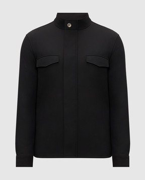 Marco Pescarolo Black cashmere and wool jacket TITAN5440