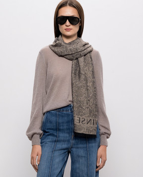 Twinset Beige scarf with print 262TO5030