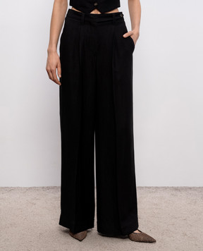 Brunello Cucinelli Black linen pants MH126P9138