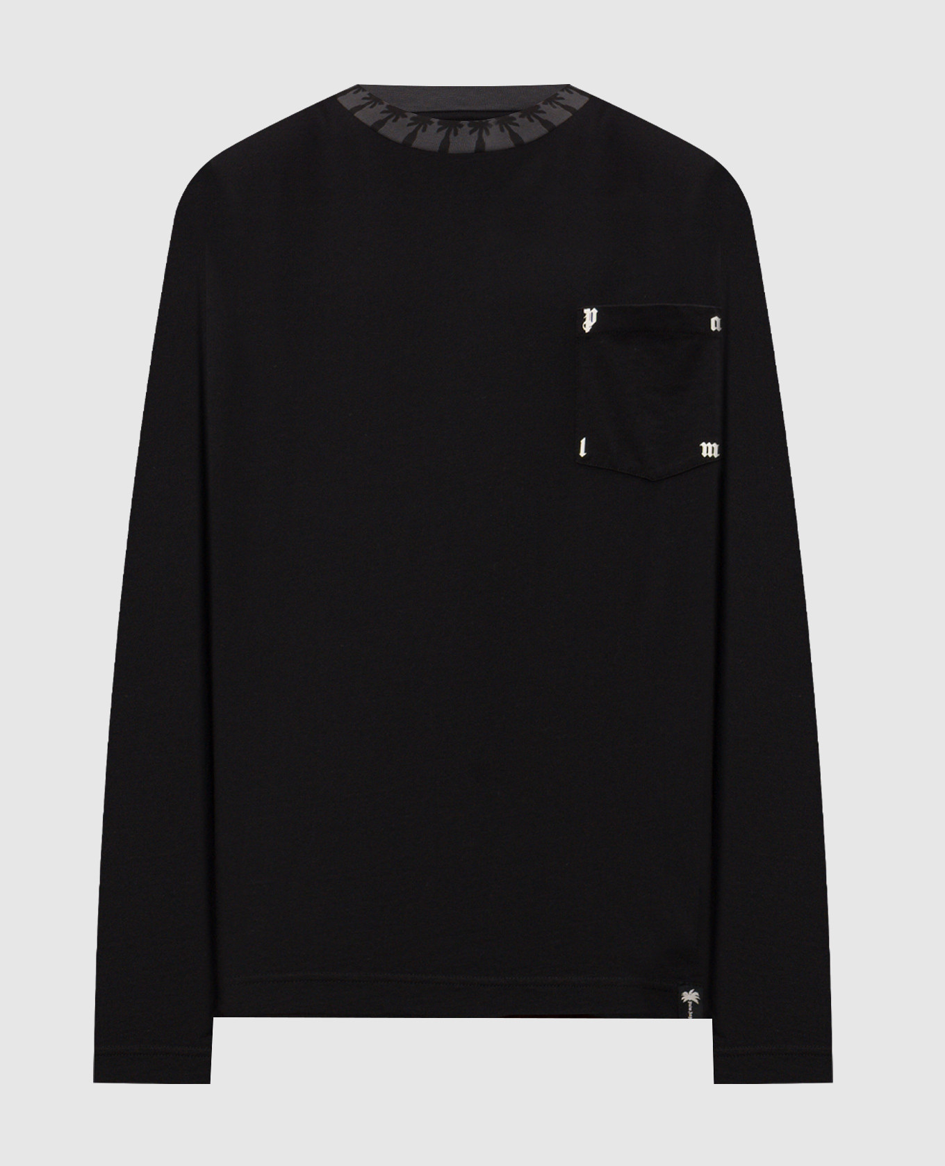 Black long sleeve with branded print Palm Angels