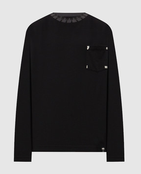 Palm Angels Black long sleeve with branded print PAMAB002JR001
