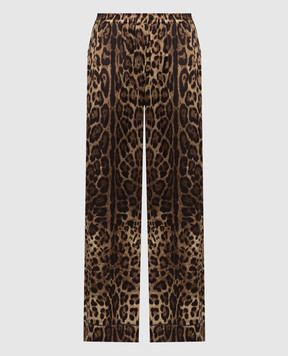 Dolce&Gabbana Leopard print silk pajama pants FTAMPTFSAXY
