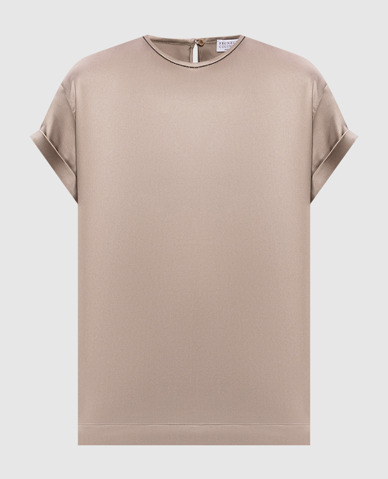 Beige silk blouse