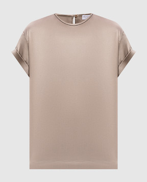 Brunello Cucinelli Beige silk blouse M0C59DE310
