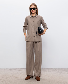 Max Mara Beige ALIBI cashmere pants MXMALIBI