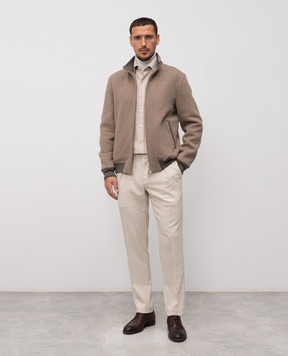 Stefano Ricci Beige wool jacket MDJ4300212W0001P