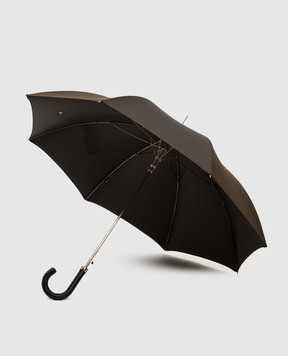 Pasotti Brown cane umbrella with leather handle OMITUO478RASOXFOORD17