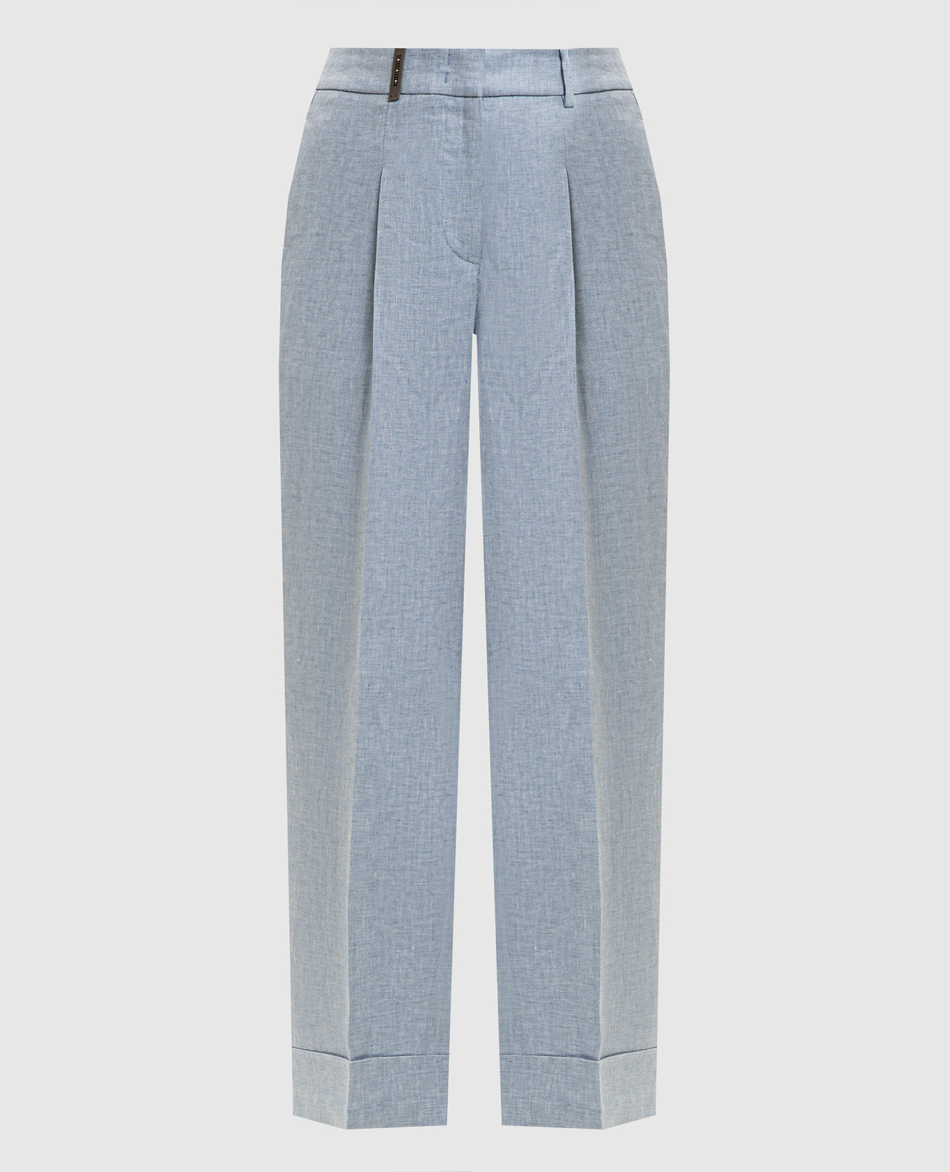 

Blue linen trousers with lapels Peserico, Light blue