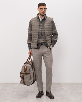 Brunello Cucinelli Gray wool pants M038PI1770