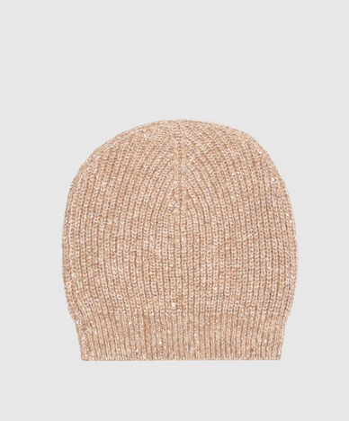 Cappello marrone con lana di alpaca e seta