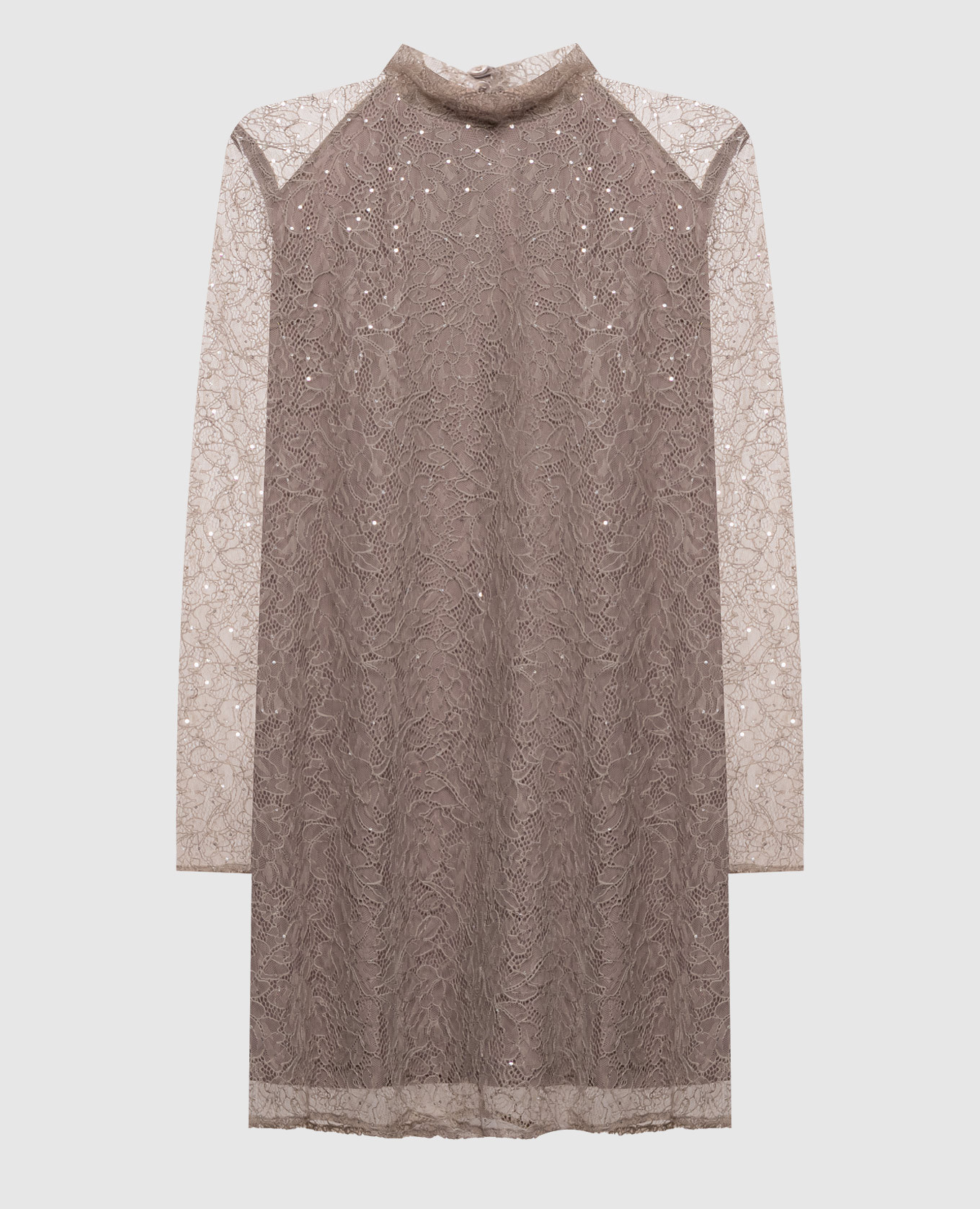 Beige dress with lace