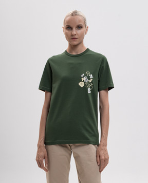 JW Anderson Green T-shirt with embroidered logo JT0376PG1937