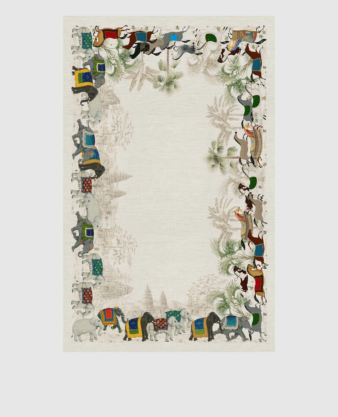 

Barnum Gray Linen Tablecloth TESSITURA TOSCANA TELERIE, Grey