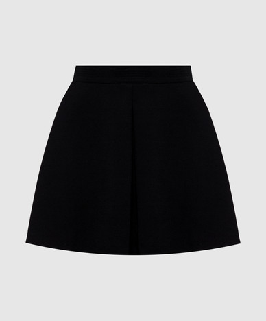 Black wool skirt