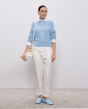 Peserico Blue alpaca wool sweater S99046F0709192