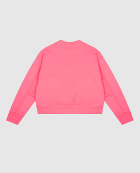 Moncler ENFANT Children's pink insulated sweatshirt with logo embroidery L29548G00014899PS